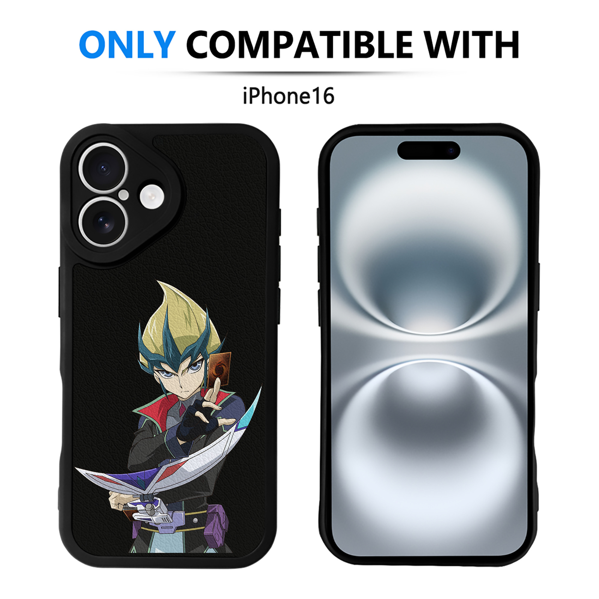 遊☆戯☆王 Yu-Gi-Oh! 【iPhone 16シリーズ対応】シリコンスマホケース（レザー調） 材質：シリコン